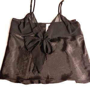 JOYSPUN Black Semi-Sheer Cami Size 2X EUC